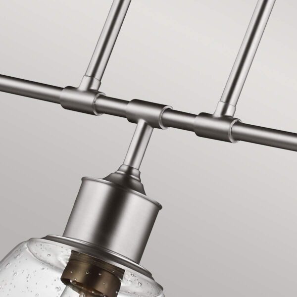 Humlebæk bistrolampe i satin-nikkel-finish med 3 lyskilder - Image 3