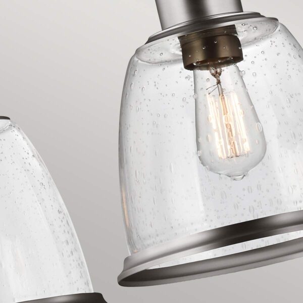 Humlebæk bistrolampe i satin-nikkel-finish med 3 lyskilder - Image 4