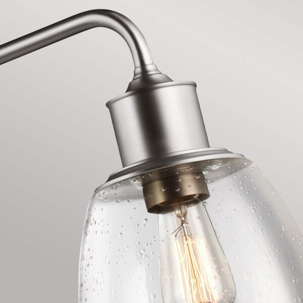 Humlebæk bistrolampe i satin-nikkel-finish med 3 lyskilder - Image 5