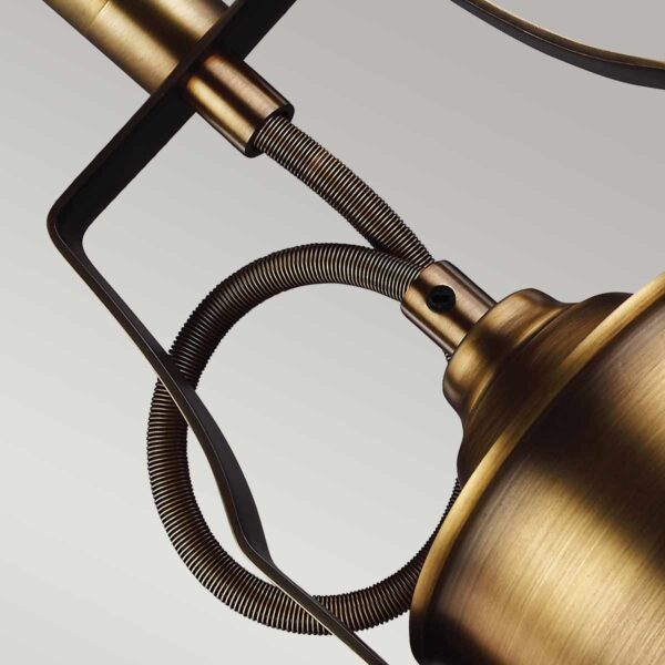 Humlebæk bistrolampe i patineret messing-finish med 1 lyskilde - Image 8