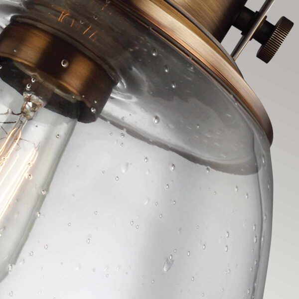 Humlebæk bistrolampe i patineret messing-finish med 1 lyskilde - Image 7