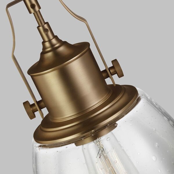 Humlebæk bistrolampe i patineret messing-finish med 1 lyskilde - Image 4