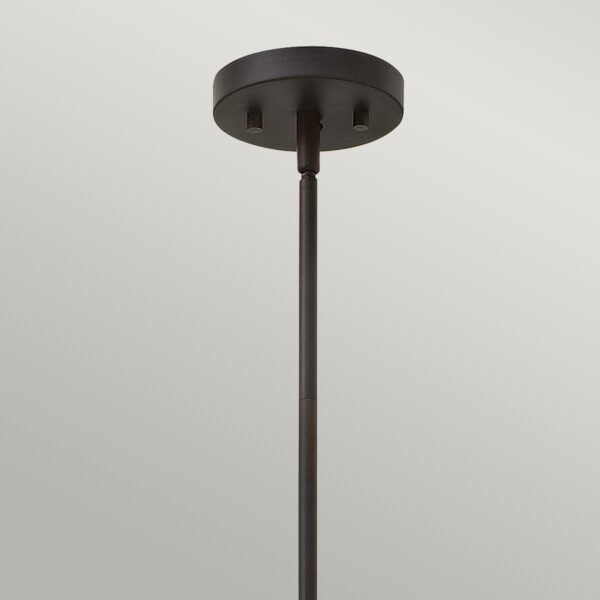 Klampenborg 1 hængelampe i vintage bronze-finish med ravfarvet krystaller og 1 lyskilde - Image 3