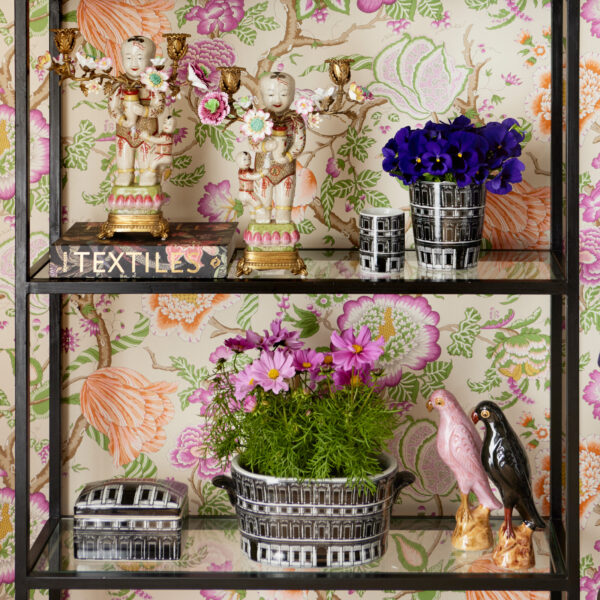 2 lysestager mor og barn og blomster i porcelæn og messing til 2 stearinlys - Image 3