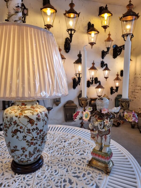 2 lysestager mor og barn og blomster i porcelæn og messing til 2 stearinlys - Image 5