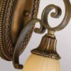 Rungsted væglampe hængende i antik bronze-finish med ravfarvet glas og 1 lyskilde - Image 3