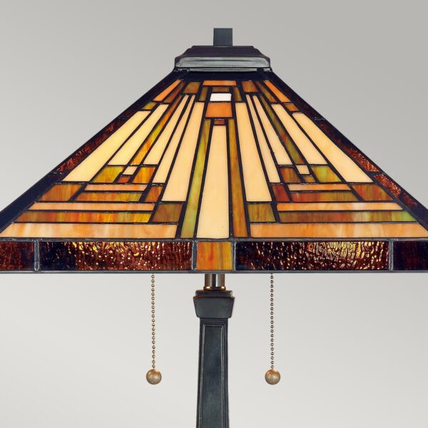 Tiffany Stephen bordlampe i vintage bronze-finish med 2 lyskilder - Image 8