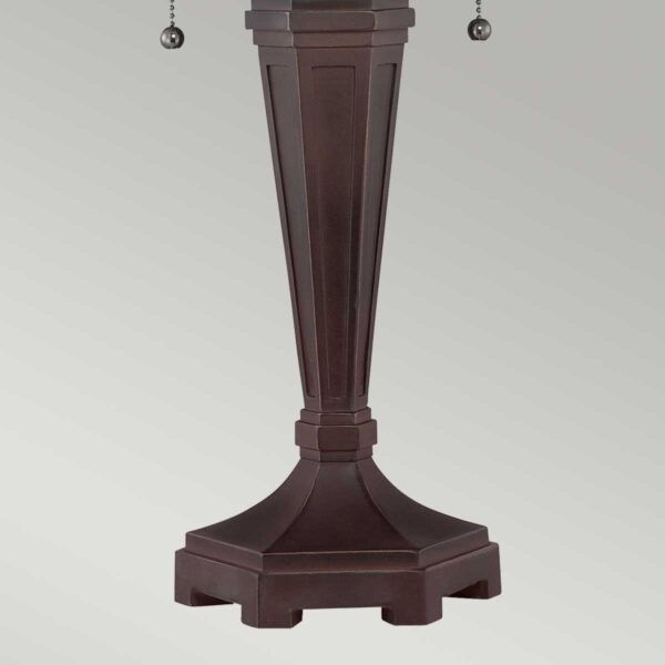 Tiffany Arden bordlampe i vintage bronze-finish med 2 lyskilder - Image 10
