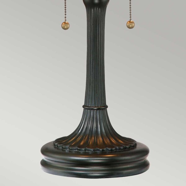 Tiffany Kami bordlampe i vintage bronze-finish med 2 lyskilder - Image 9