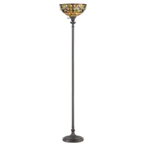 Tiffany Kami gulvlampe i vintage bronze-finish med 1 lyskilde
