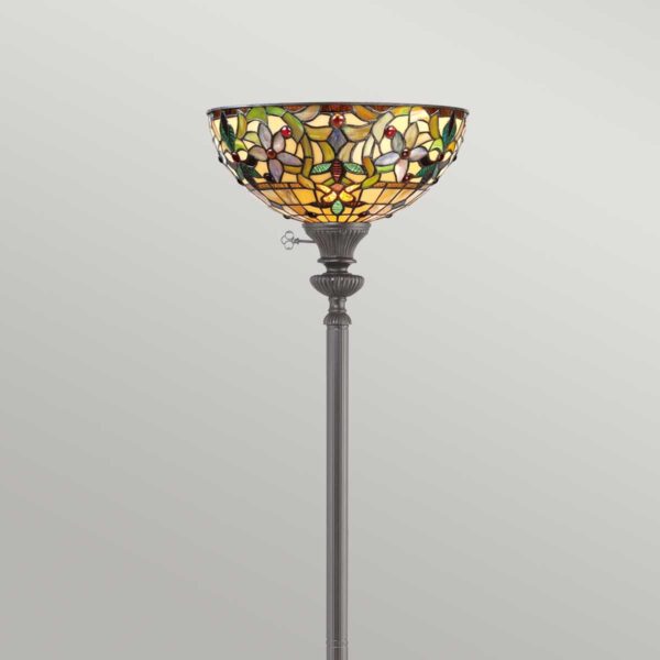 Tiffany Kami gulvlampe i vintage bronze-finish med 1 lyskilde - Image 8