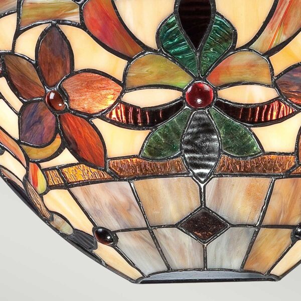 Tiffany Kami 2 loftlampe i vintage bronze-finish med 2 lyskilder - Image 10