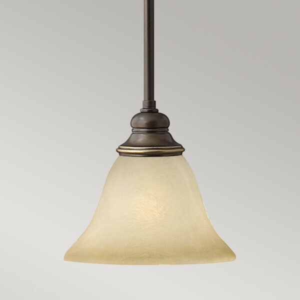 Viborg hængelampe i antik bronze-finish med røgfarvet glas og 1 lyskilde - Image 3