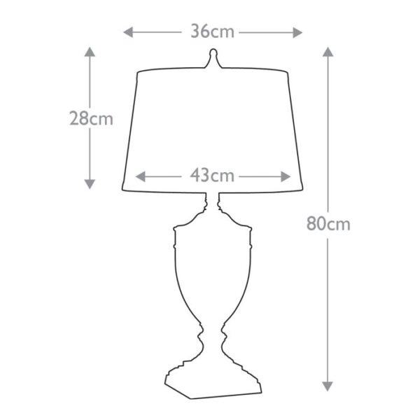 Frederiksberg bordlampe i poleret messing-finish, rillet glas og creme bomuldsskærm - Image 6