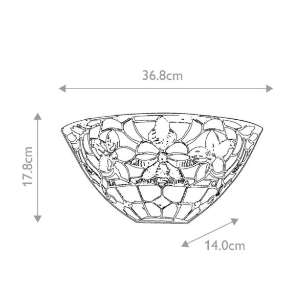 Tiffany Kami 2 loftlampe i vintage bronze-finish med 2 lyskilder - Image 11