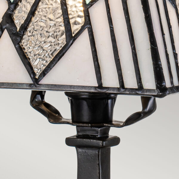 Tiffany Alderley S bordlampe i vintage bronze-finish med 1 lyskilde - Image 5