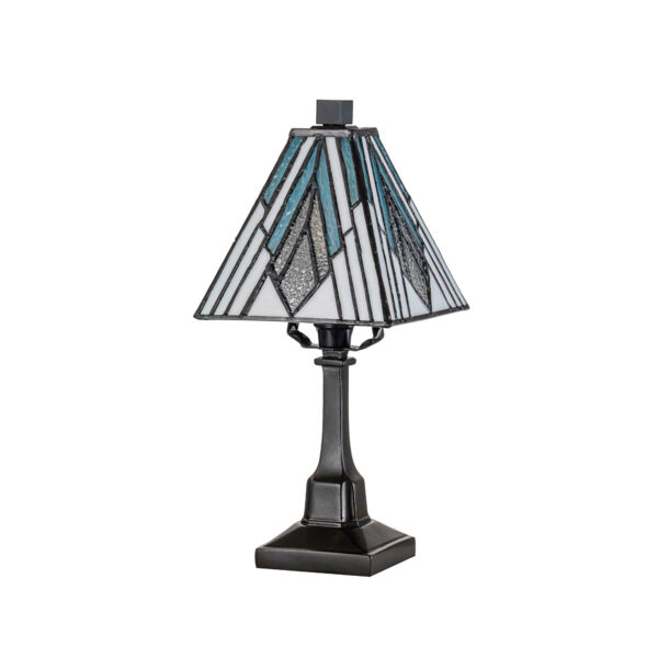 Tiffany Alderley S bordlampe i vintage bronze-finish med 1 lyskilde - Image 2