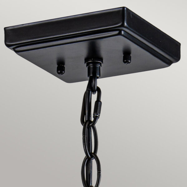 Tiffany Alderley hængelampe i kæde i vintage bronze-finish med 2 lyskilder - Image 7