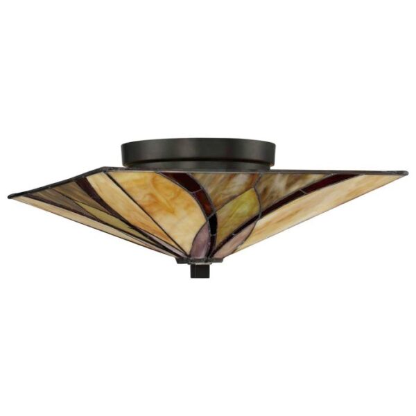 Tiffany Ashewille loftlampe 2 i vintage bronze-finish med 2 lyskilder - Image 5