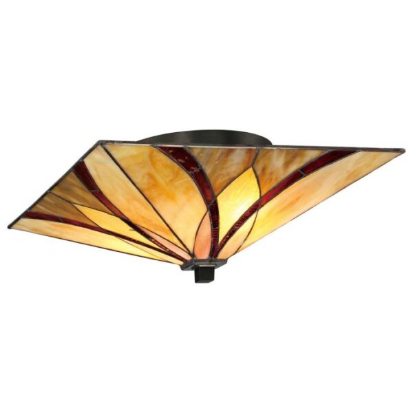 Tiffany Ashewille loftlampe 2 i vintage bronze-finish med 2 lyskilder