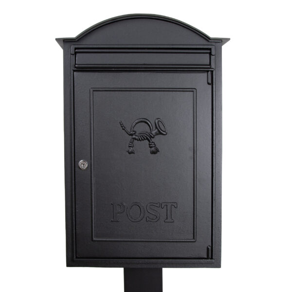 B20 STOR postkasse på fod i mat sort - Image 3