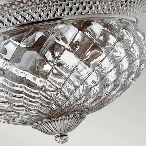 Plantation loftlampe i messing med nikkel-finish med 3 lyskilder - Image 4