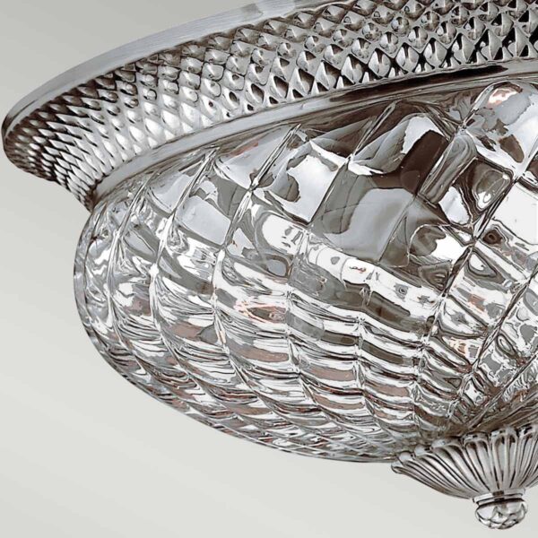 Plantation loftlampe i messing med nikkel-finish med 3 lyskilder - Image 3
