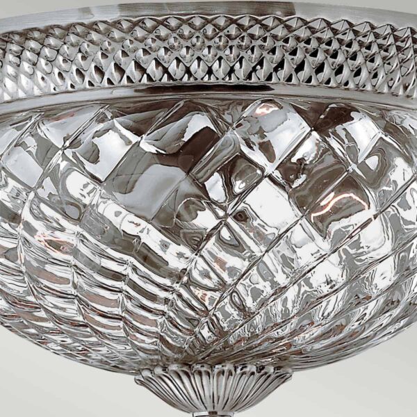 Plantation loftlampe i messing med nikkel-finish med 3 lyskilder - Image 2