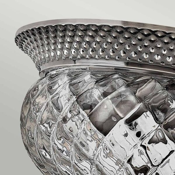 Plantation loftlampe i messing med nikkel-finish med 2 lyskilder - Image 4