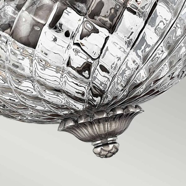 Plantation loftlampe i messing med nikkel-finish med 2 lyskilder - Image 3