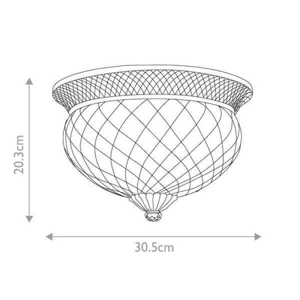 Plantation loftlampe i messing med nikkel-finish med 2 lyskilder - Image 5