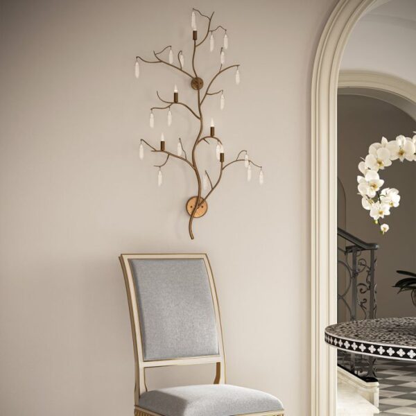 Forest Dawn designer væglampe med kvartskrystal og 5 lyskilder - Image 4