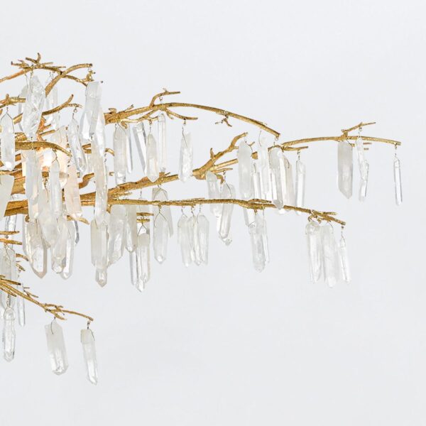 Forest Dawn designer chandelier med kvartskrystal og 8 lyskilder - Image 6