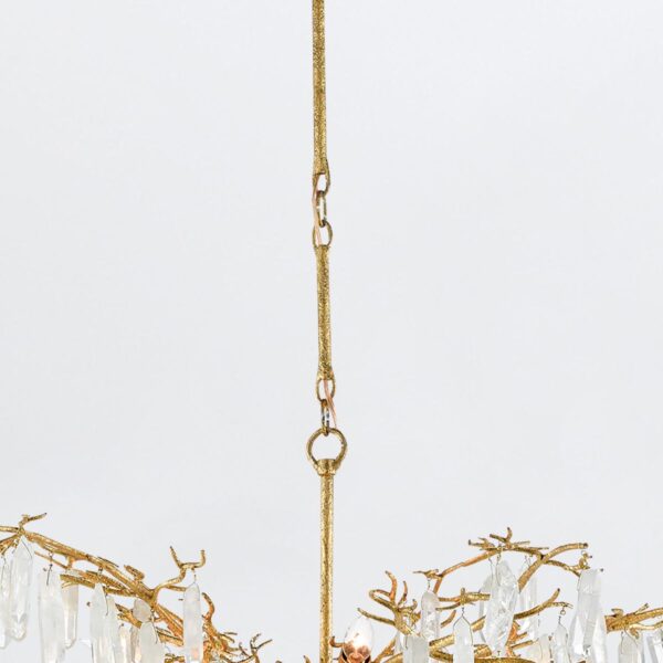 Forest Dawn designer chandelier med kvartskrystal og 8 lyskilder - Image 5